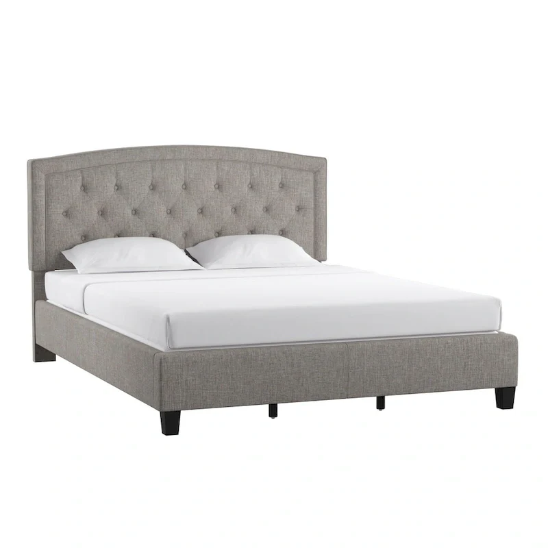 Fontana Adjustable Diamond-tufted Arched Back Bed by