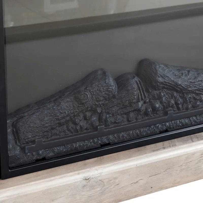 TV stand with electronic fireplace and remote control