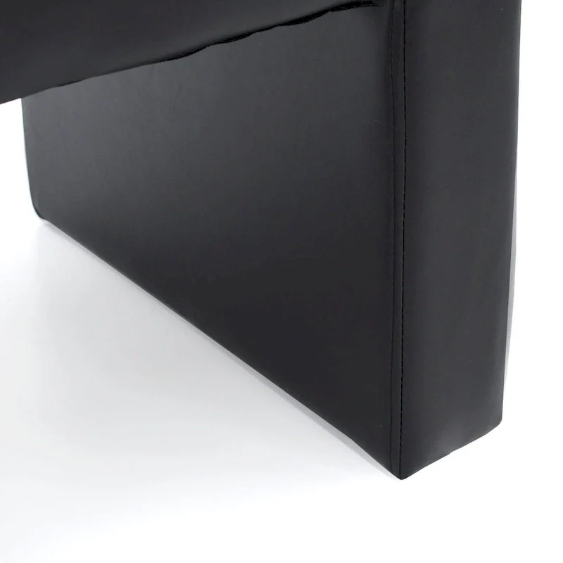 Modern Faux Leather 47 Waterfall Bench