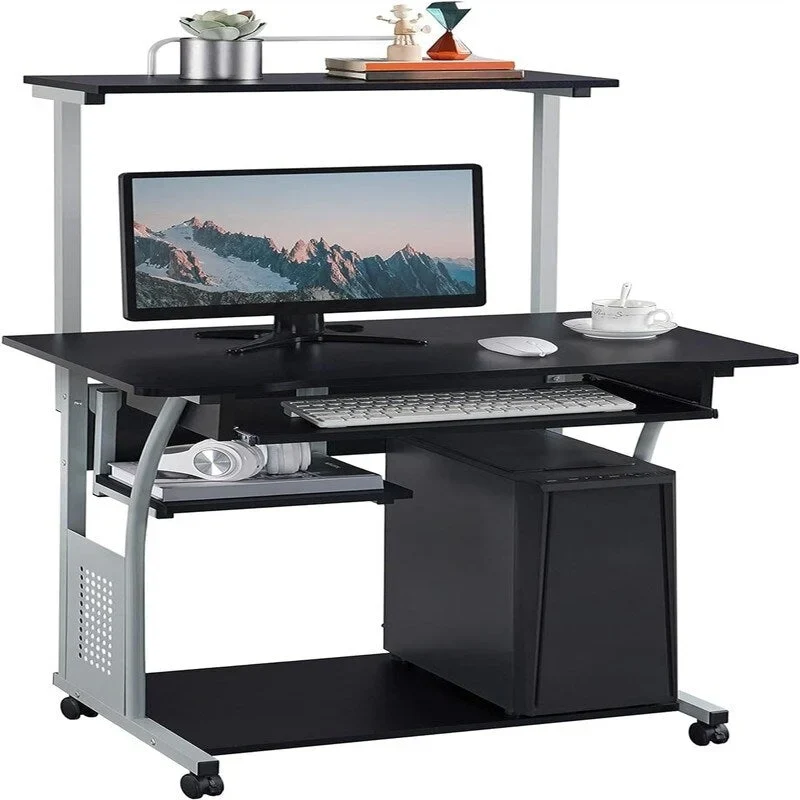 3 Tier Computer Desk with Printer Shelf