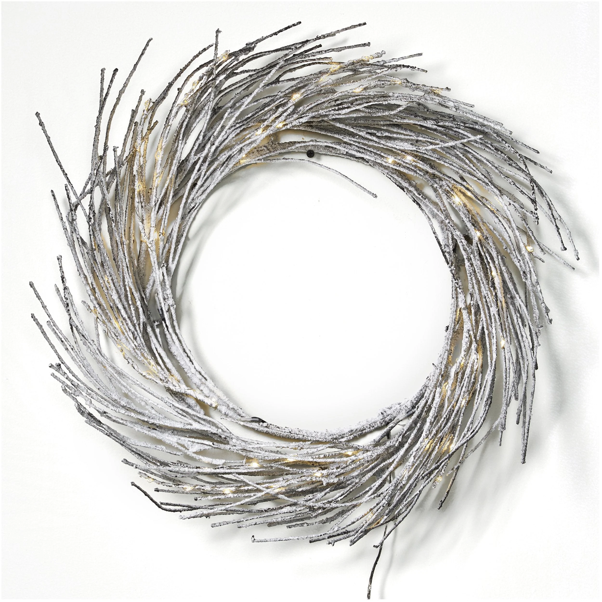 24 Pre-lit Warm White LED Artificial Christmas Wreath - NH966313