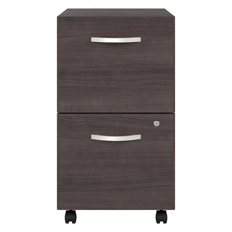 2 Drawer Mobile File Cabinet with Lock and Casters