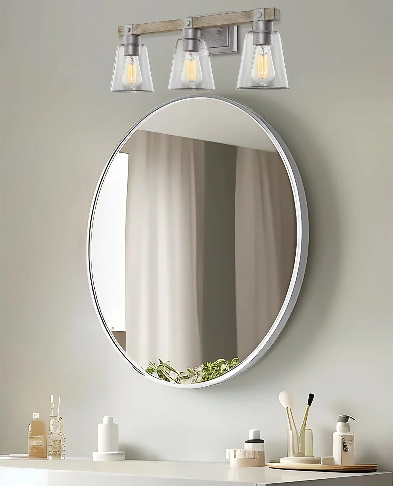 Asher 23 3-Light Farmhouse Vanity / Bathroom Light