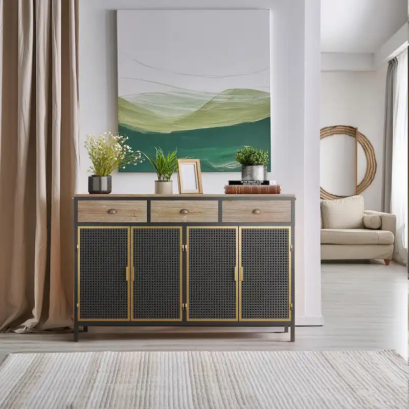 Modern Decor Sideboard with Drawers and Doors