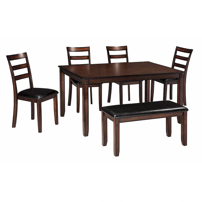 Coviar Brown 6-Piece Dining Room Table Set