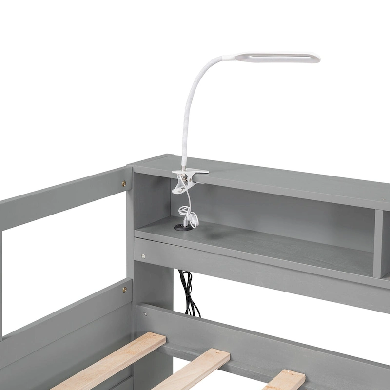 Twin XL Wood Daybed with 2 Trundles and USB Charging Design