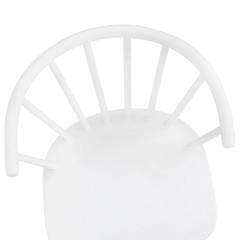 Modern Kitchen Wooden Spindle Back Armless Set of 4 Dining Chairs