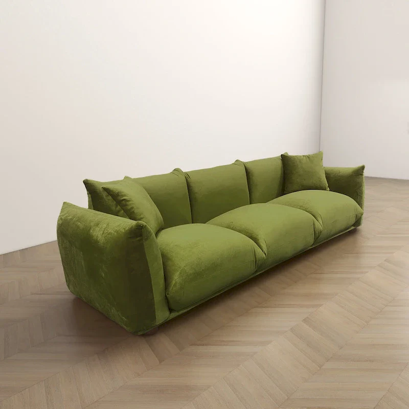 Arten Mid-Century Modern Luxury Boucle/Velvet Couch