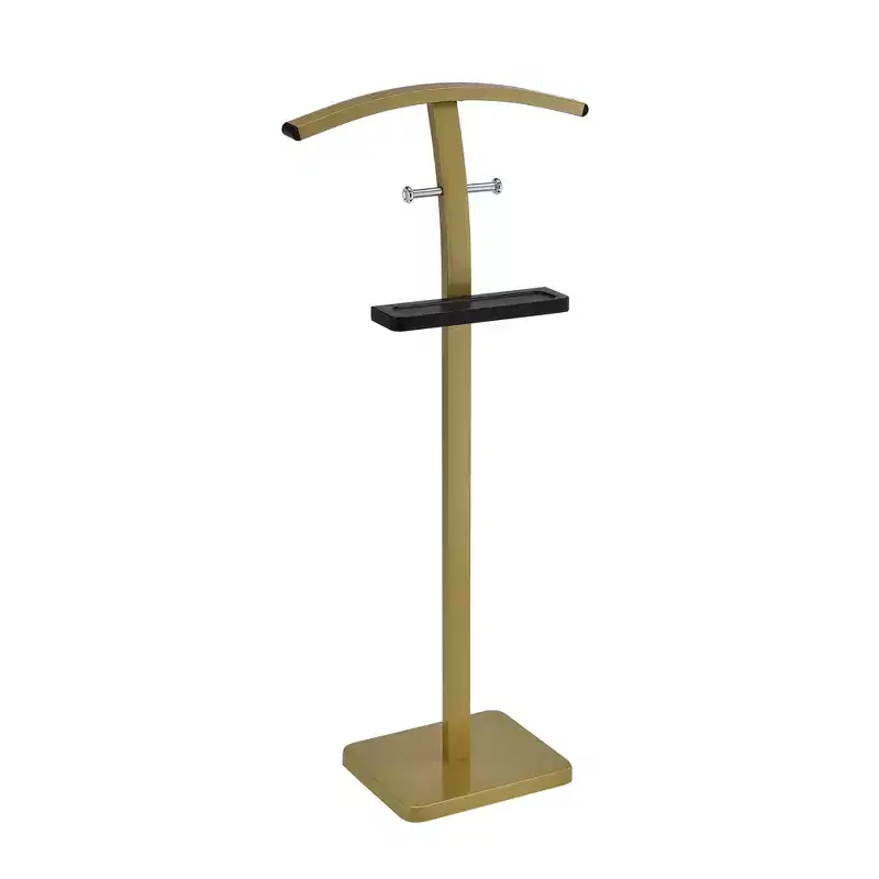 Kings Brand Furniture Valet Stand Modern T Shaped Design with Accessory Tray and Lower Hook for Bedroom Closet Areas