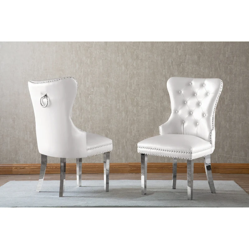 Best Quality Furniture Button-tufted Dining Chairs Set of 2