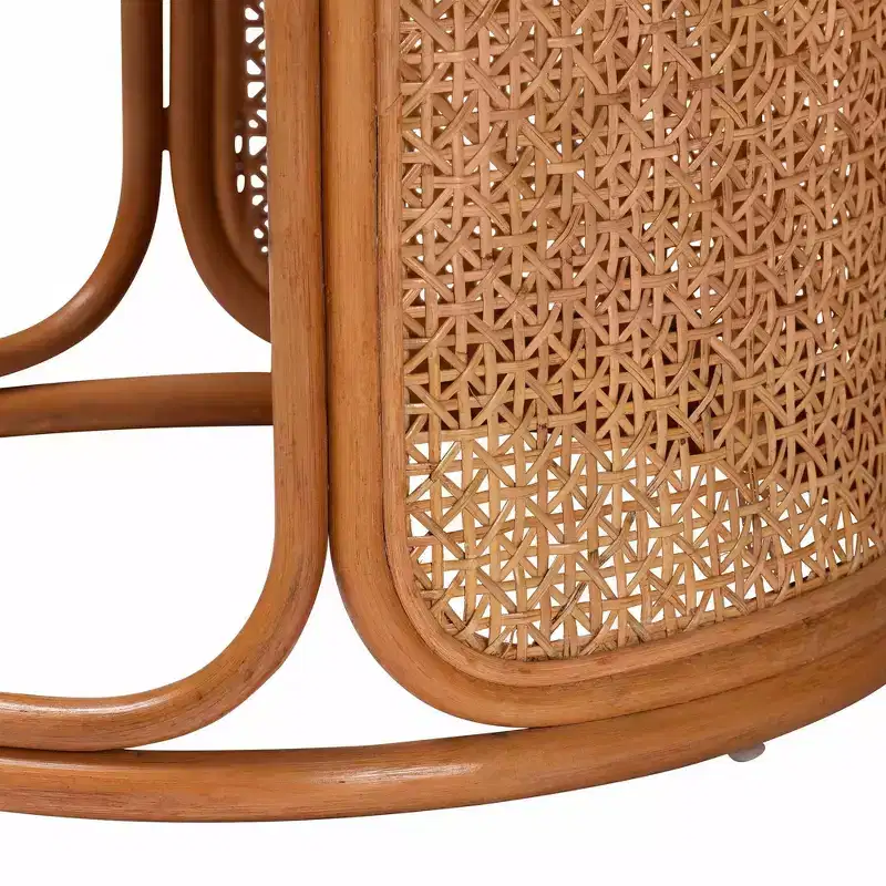 bali & pari Eldon Rattan Large End Table Light Honey