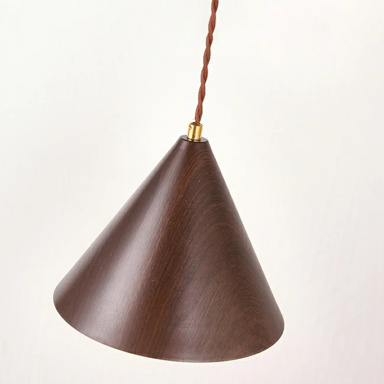 Wooden Cone Shade Swing Arm Wall Light