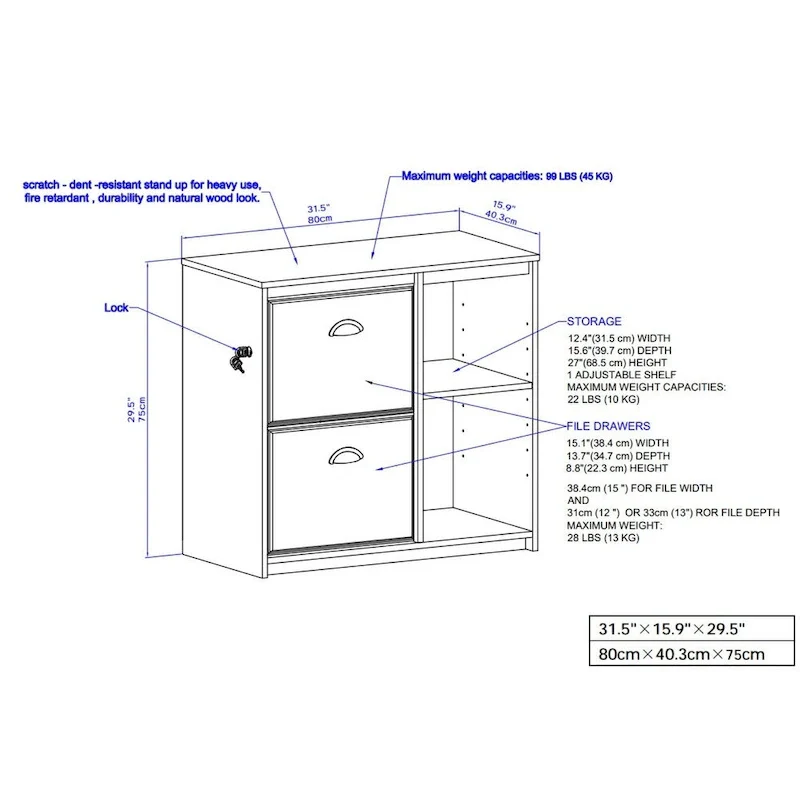 Saint Birch Elma File Cabinet