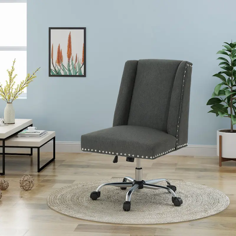 Swivel Office Chair with Chrome Base