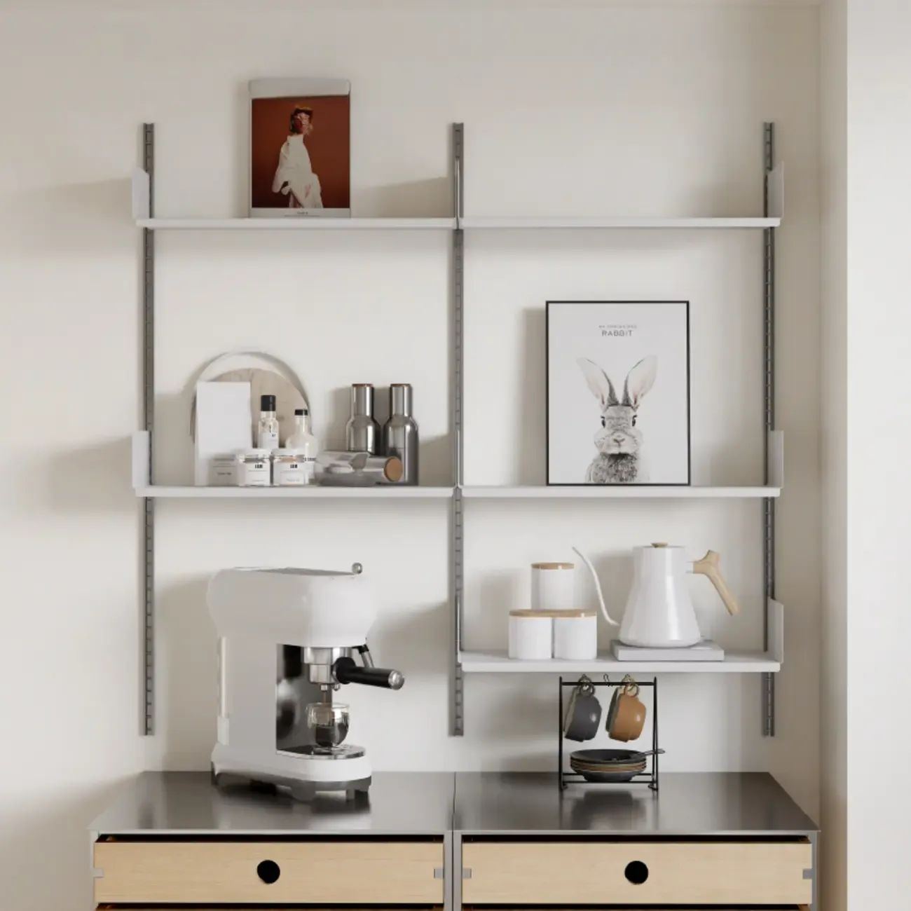 Functional Modern Wood Wall Unit Bookcase