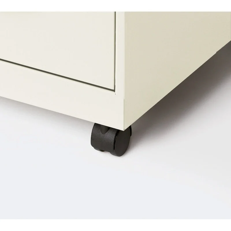 Space Solutions 18  2 Drawer Mobile Vertical File Cabinet, Pearl White