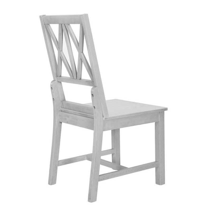 Extendable Dining Table Set Round Trestle Table and 4 Dining Chairs