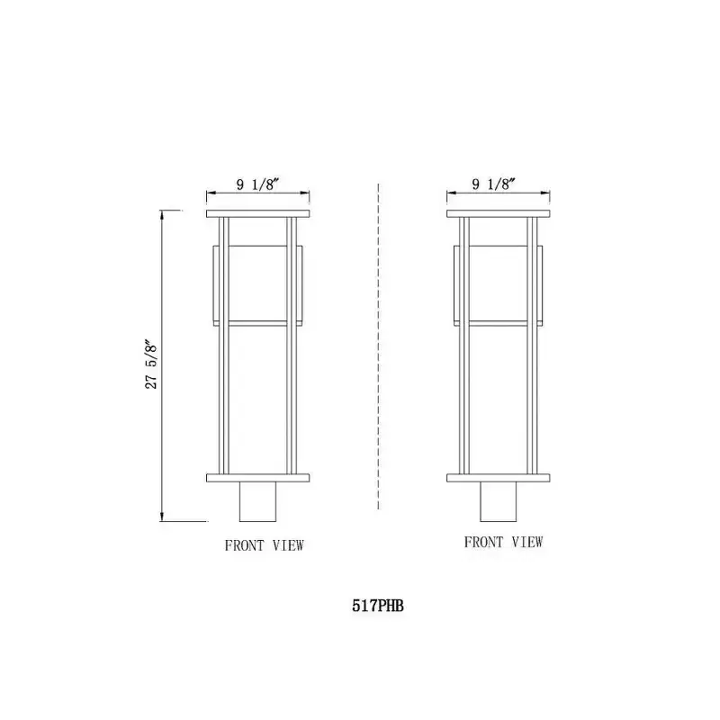 Z-Lite Luca 1 - Light Post Light in Black