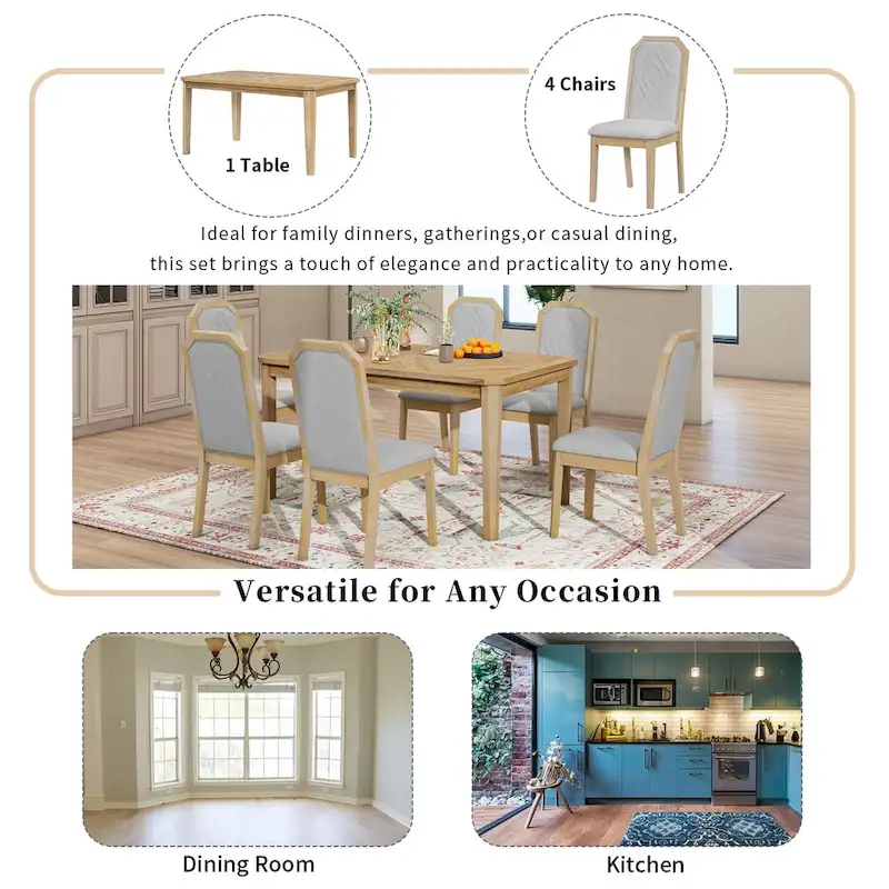 Bala Farmhouse 7-Piece Dining Sets by GDFStudio