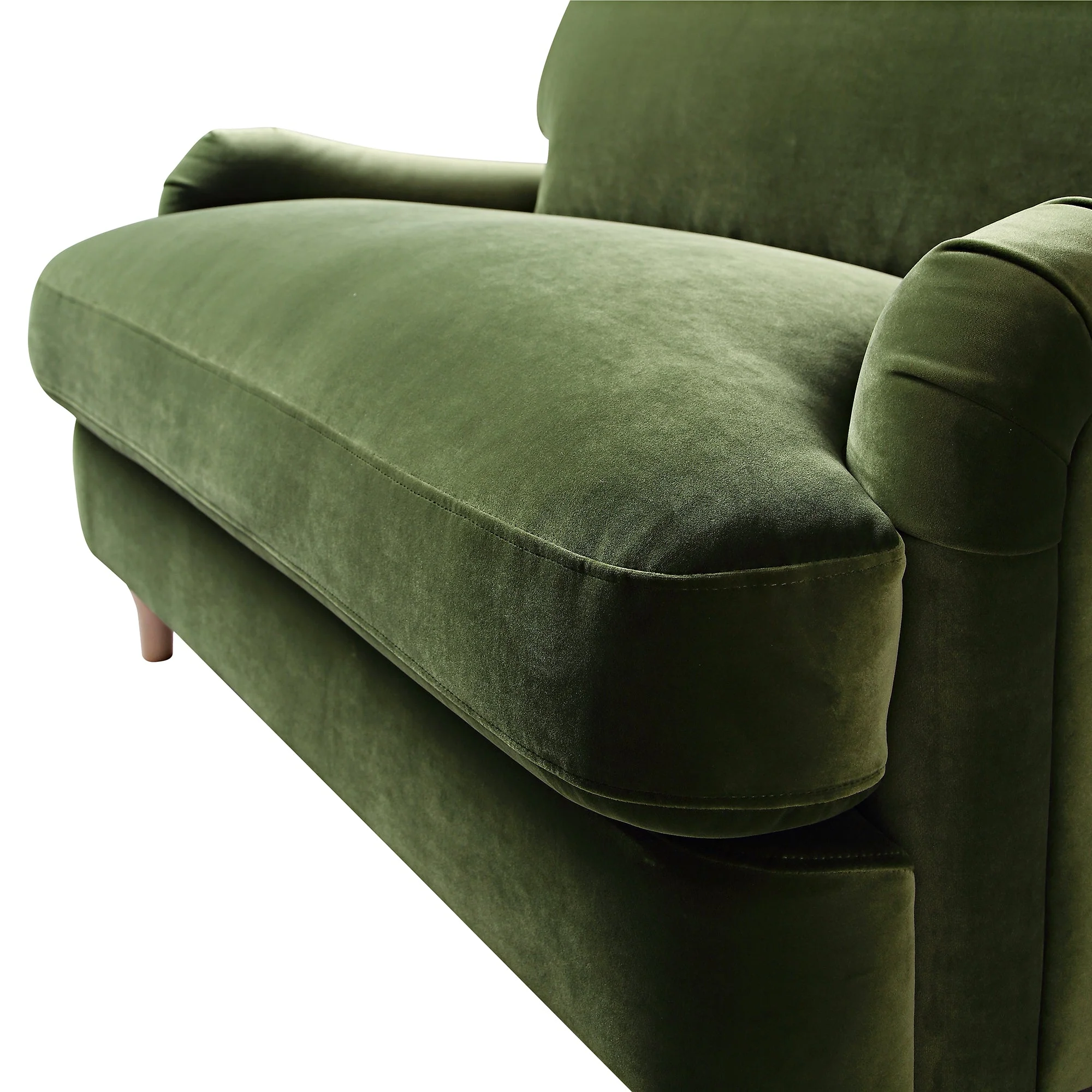 Fern Green Velvet Sofa, Loveseat