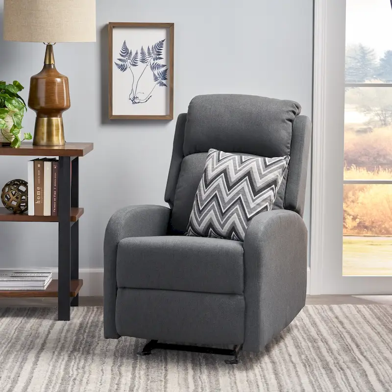 Fabric Rocking Recliner Chair - Single Seater