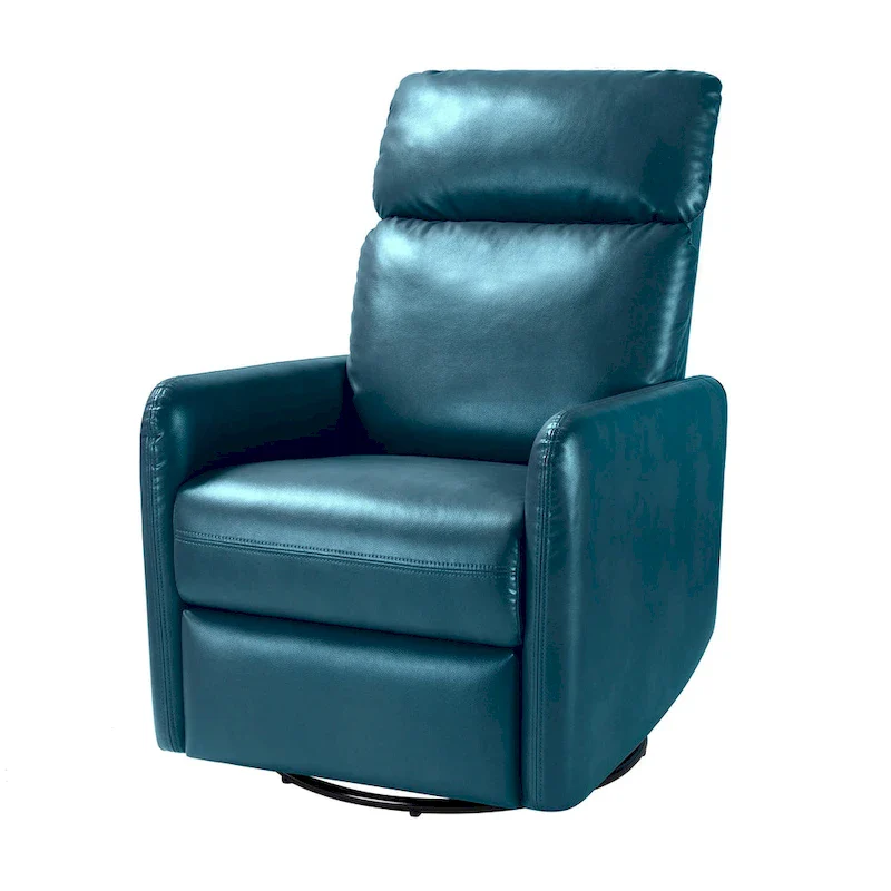 Leather Manual Swivel Recliner