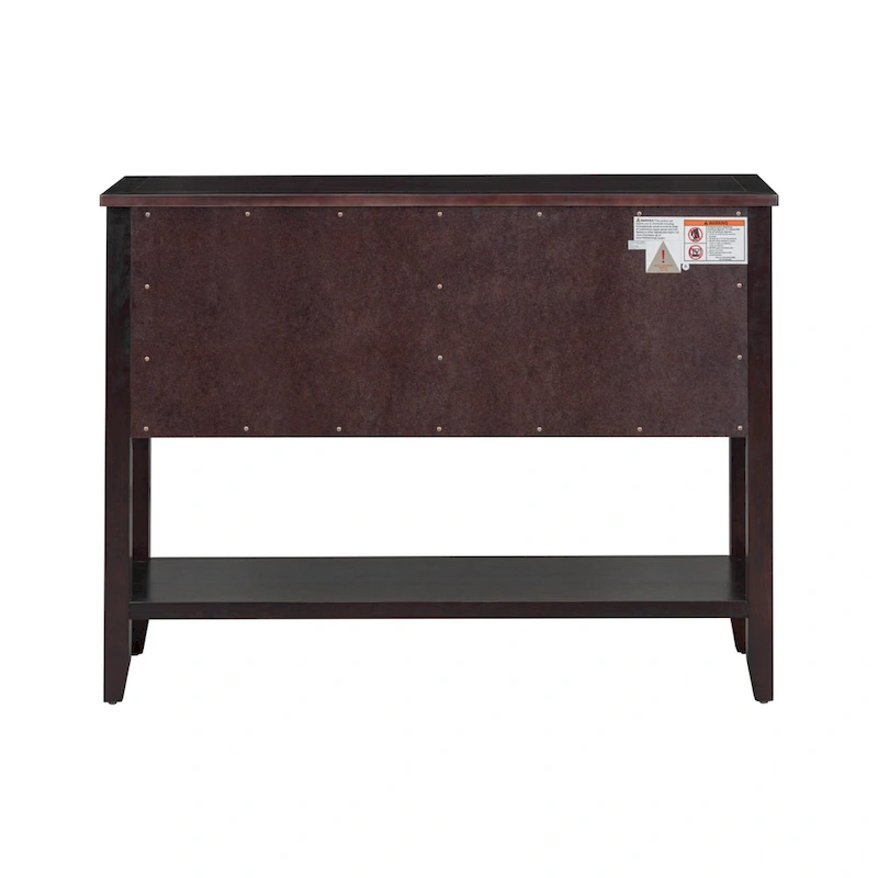 Nestfair Retro Sideboard Console Table with Drawers and Bottom Shelf
