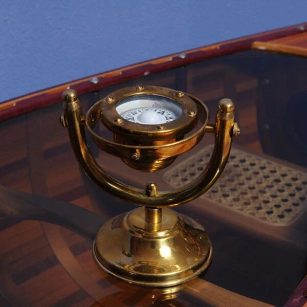 Old Modern Handicrafts Brass Gimbaled Compass