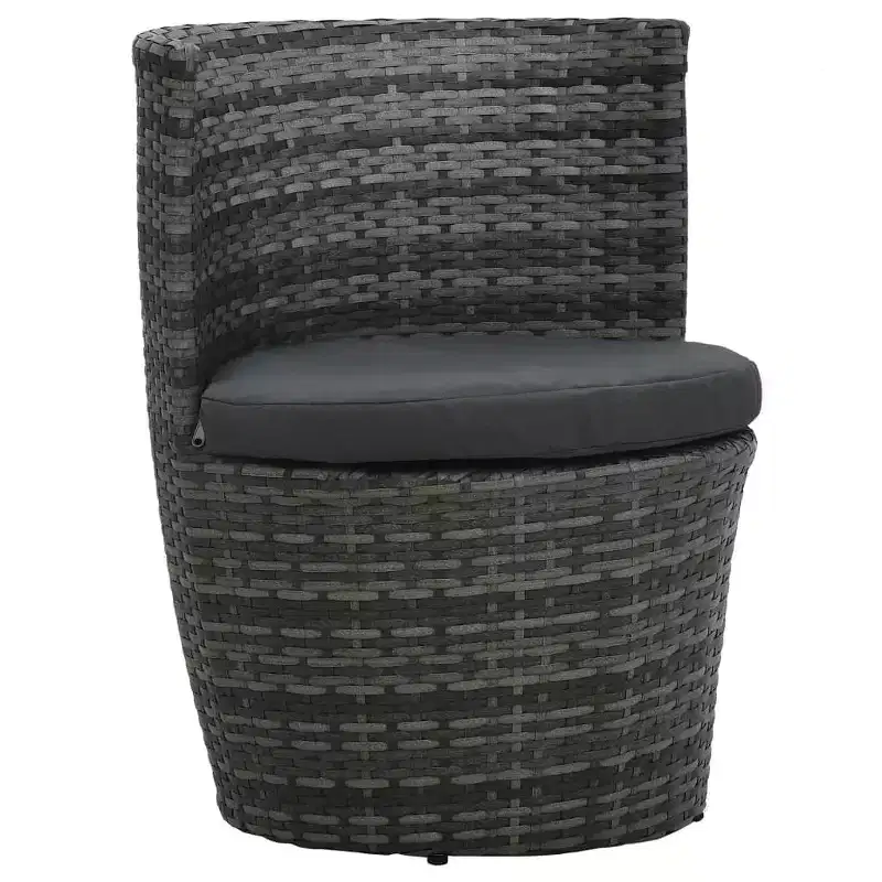 vidaXL Patio Bistro Set Patio Round Table Set Conversation Set Rattan