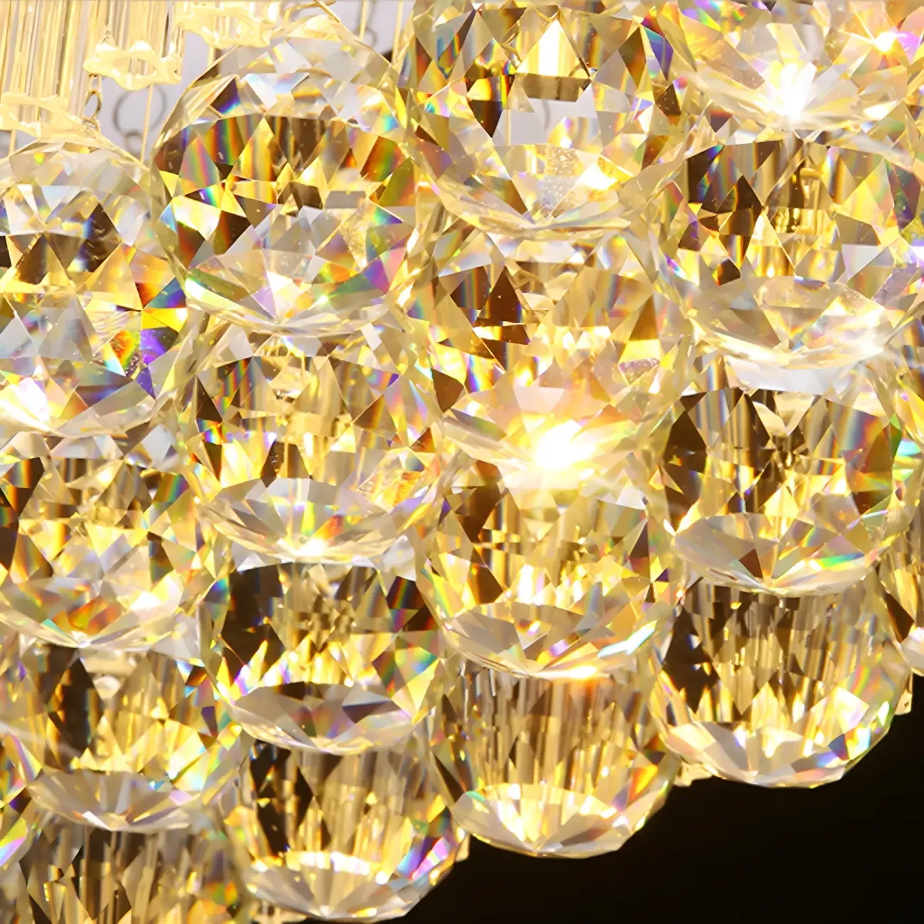 Luxurious Crystal LED Rectangular Pendant Light