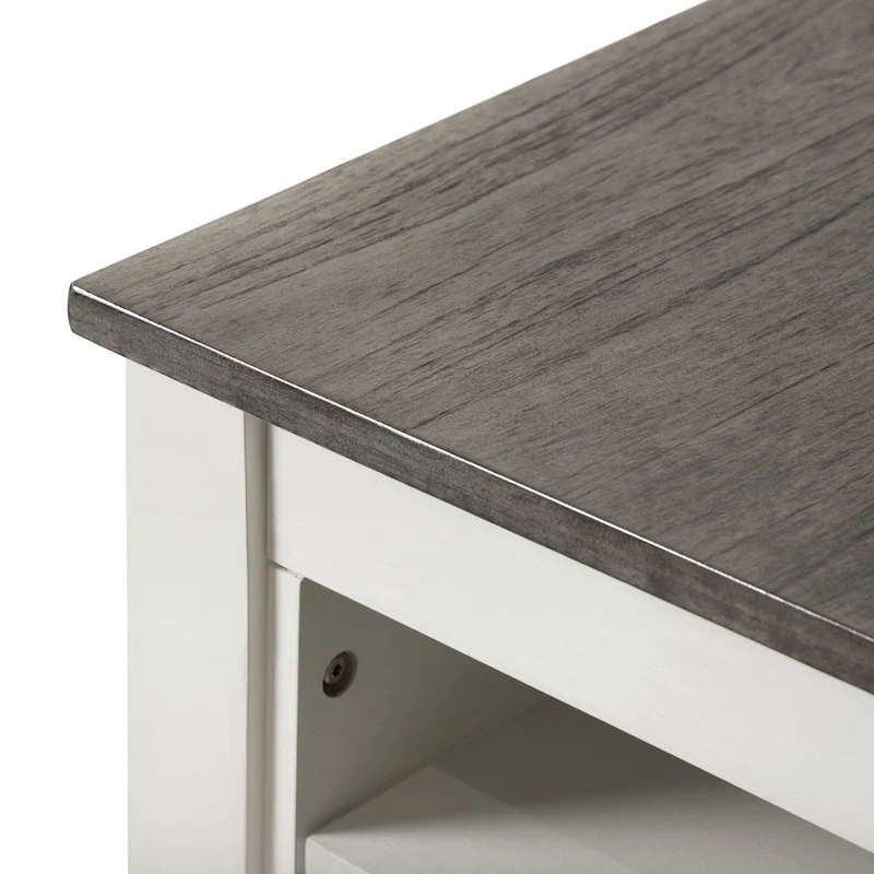 Furniture of America Vesper 3-Piece Counter Height Dining Set with Shelving