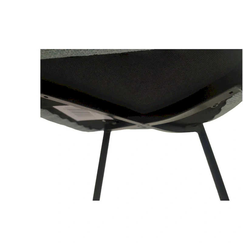 Dining Chairs Set of 4,Upholstered Dining Accent Chairs in linen Cushion Seat and Sturdy Black Metal Legs