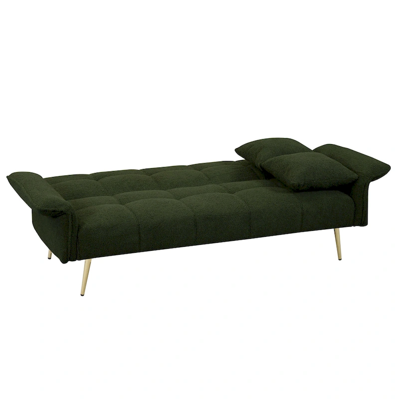 Convertible Double Sofa Bed with Folding Armrests - 31.10 x 70.00 x 31.49
