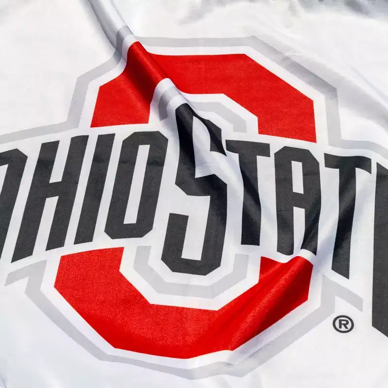 NCAA Ohio State University Flag with Grommets, 3'x5' Ohio State Buckeyes Outdoor College Flags & Banners for Garden Patio Indoor Wall Dcor