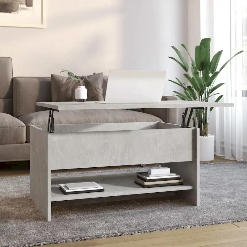 vidaXL Coffee Table Lift Top End Table Accent Side Sofa Table Engineered Wood - 31.5 x 19.7 x 16.7