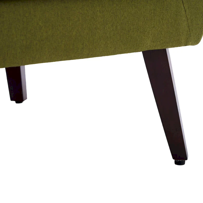 Linen Upholstered Accent Chair Wingback Armchair Set of 2