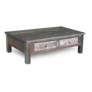 Handmade Old Reclaimed Wood Coffee Table (India)