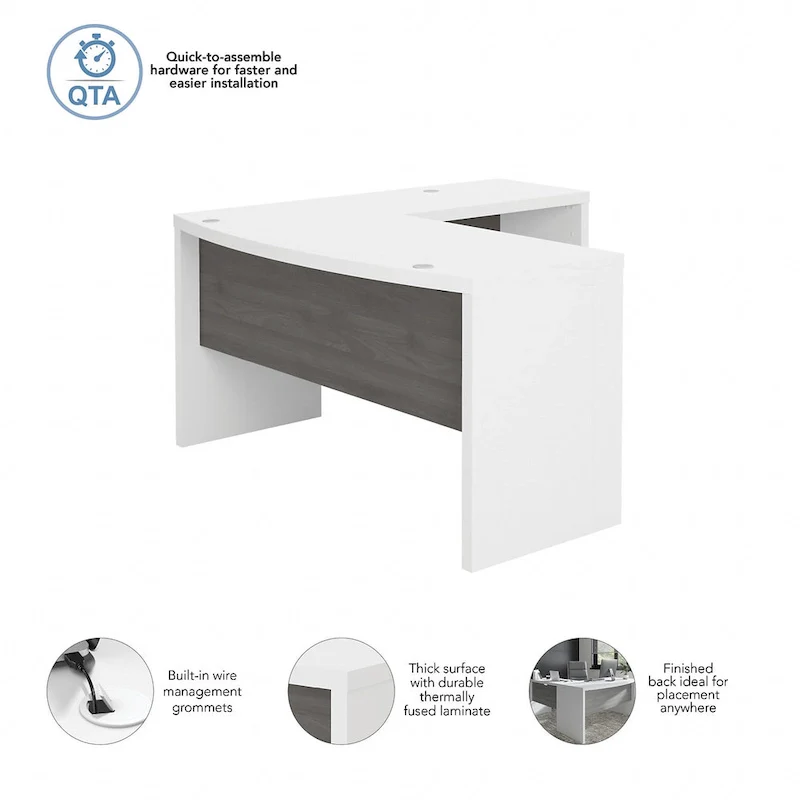 Echo L Shaped Bow Front Desk by Bush Business Furniture