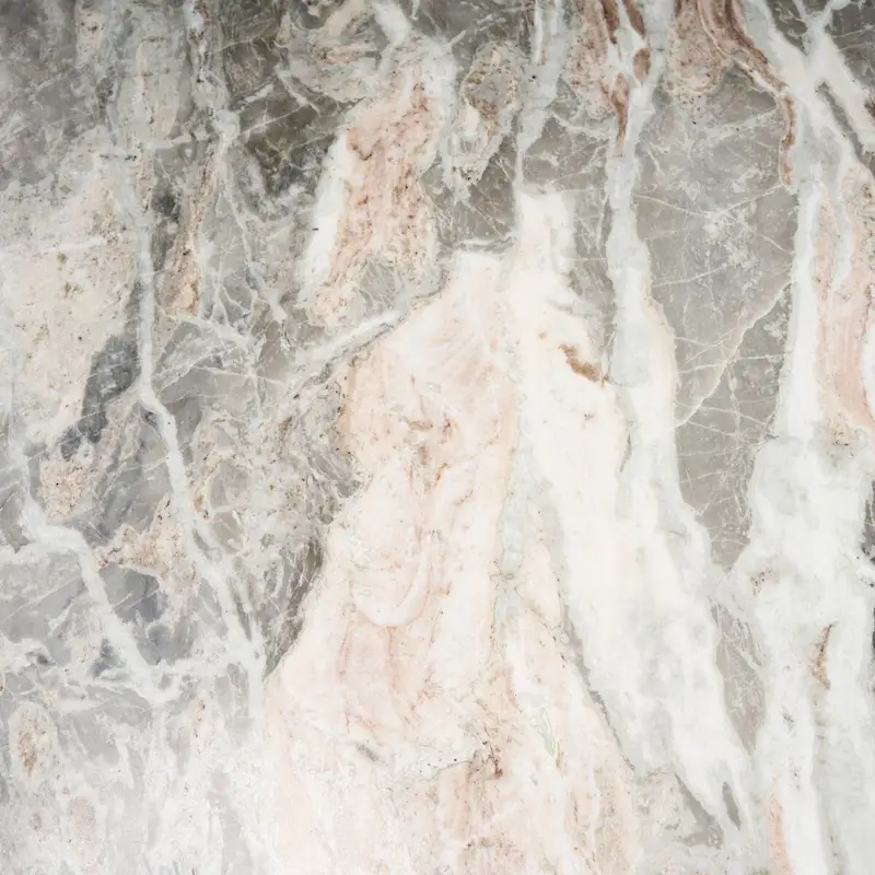 Allyson Round Medium Brown w/ Pink Marble Pedestal Dining Table - 42.0L x 42.0W x 30.0H