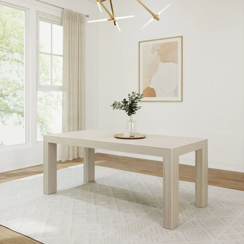 5-Color Wirebrush Rectangular Solid Pine Dining Table 72