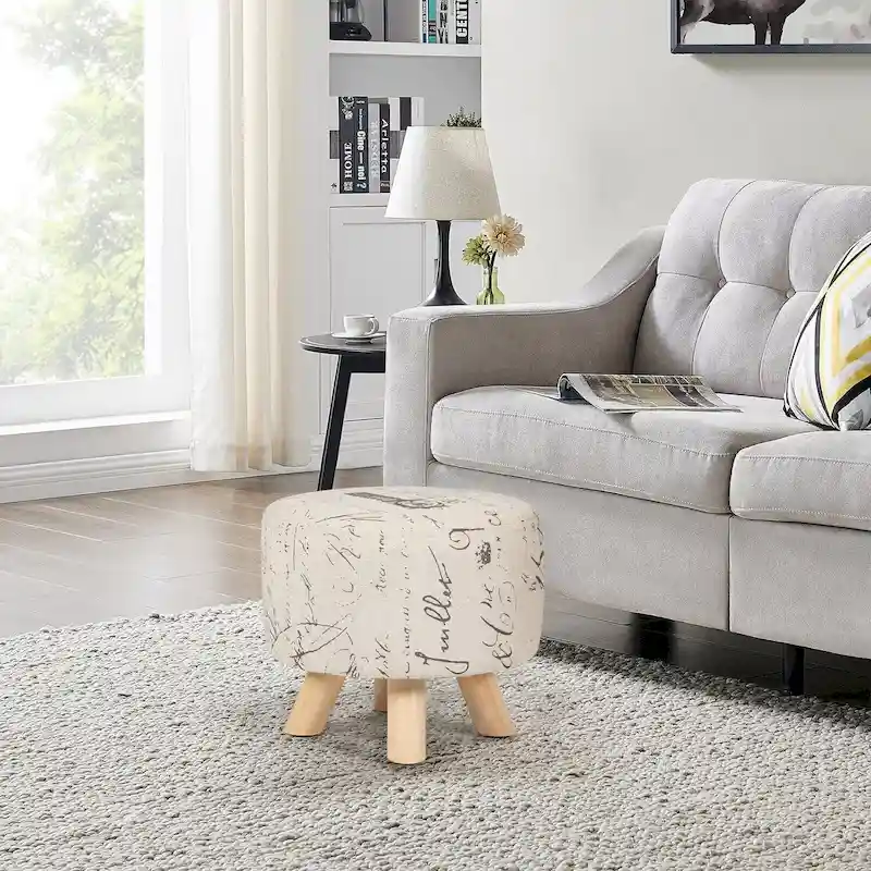 Adeco Foot Rest Ottoman Pet Stool
