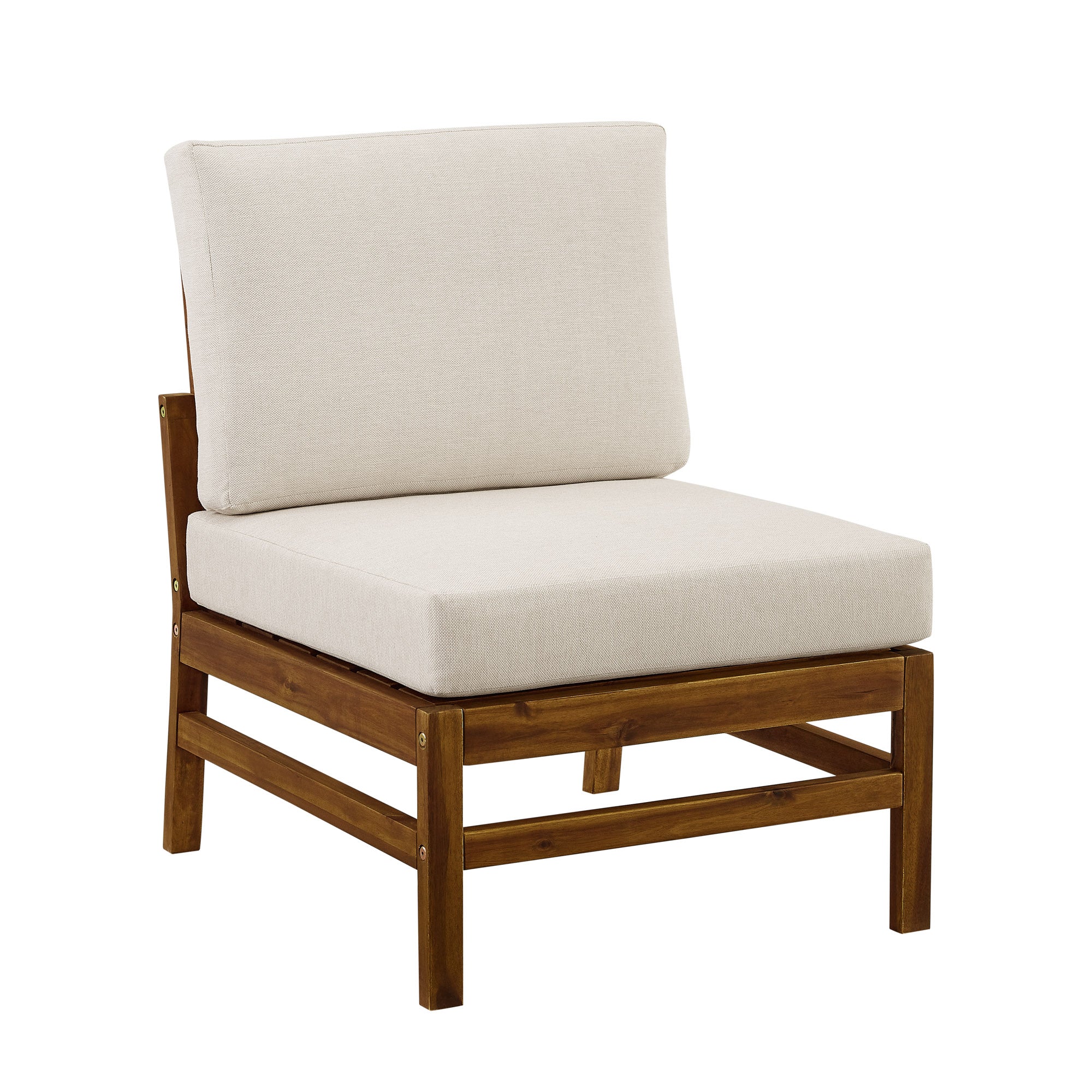 Vincent Acacia Wood Modular Chevron Sectional Seats