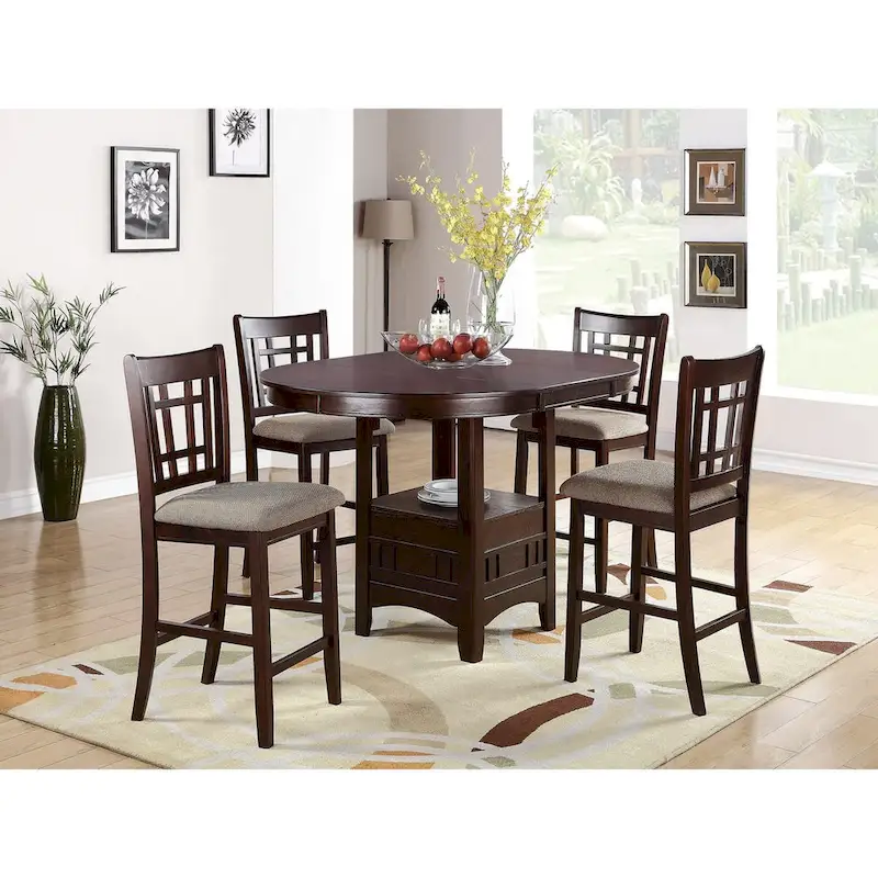 Set of 2 Counter Height Dining Chairs with Cushioned Seats