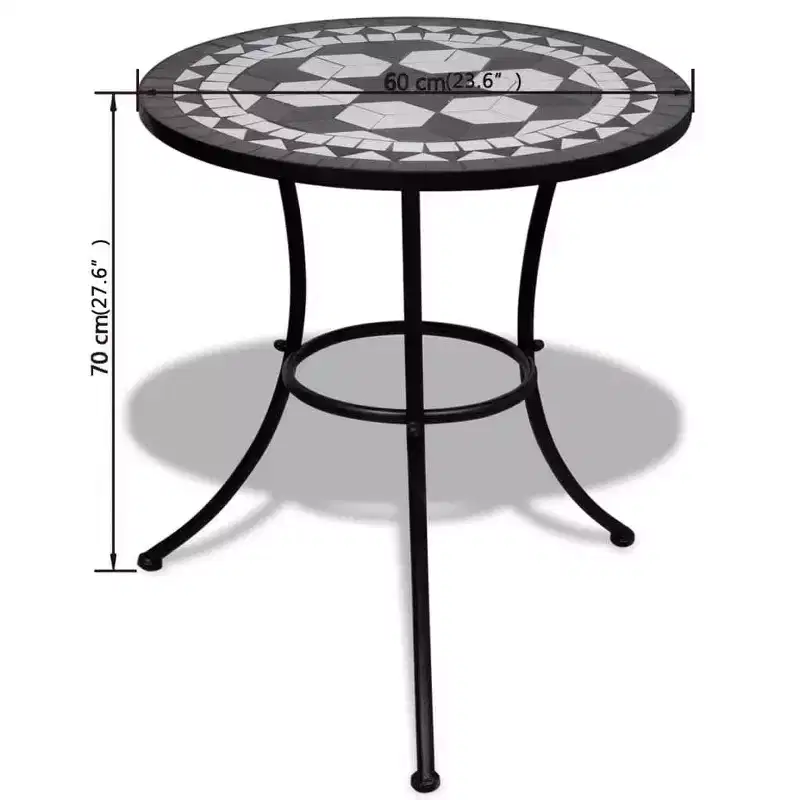vidaXL Mosaic Bistro Set Terracotta and