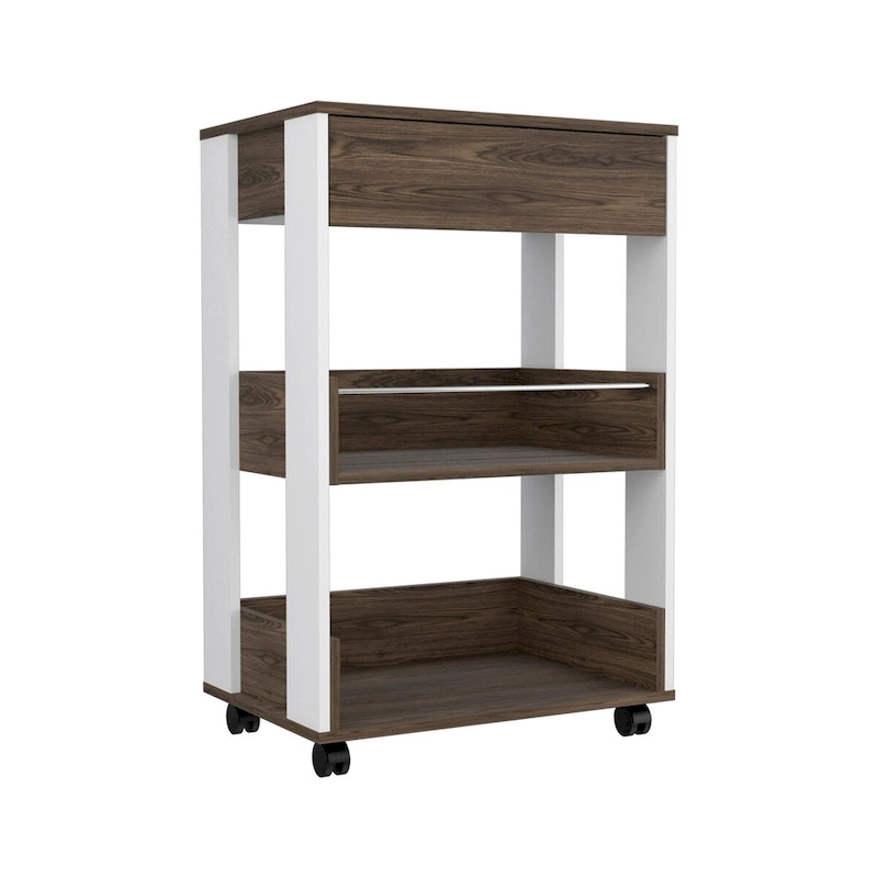 Verona 2-Tier Shelf and drawer kitchen cart