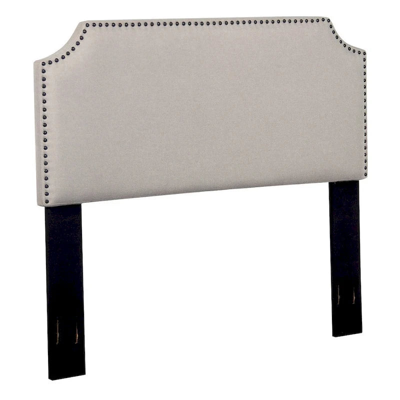 Morden Full/Queen Nailhead Upholstered Fabric Headboard