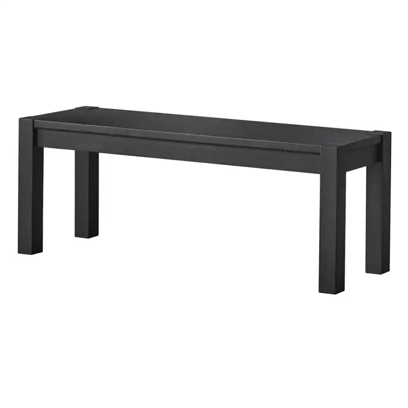 Buylateral Verdon Modern Farmhouse Solid Wood Dining Bench Black