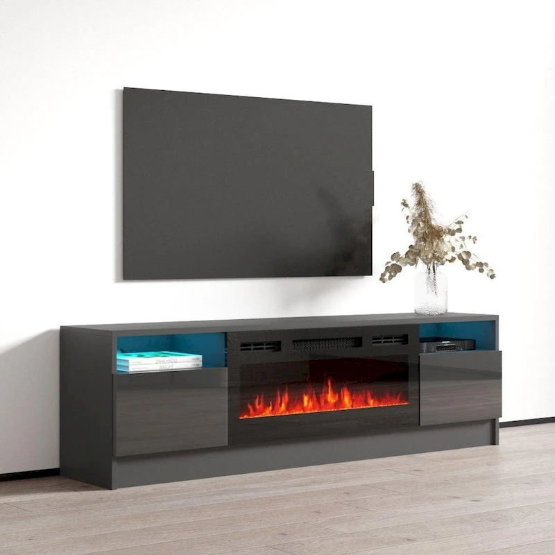 Duke 01 BL-EF Electric Fireplace 63