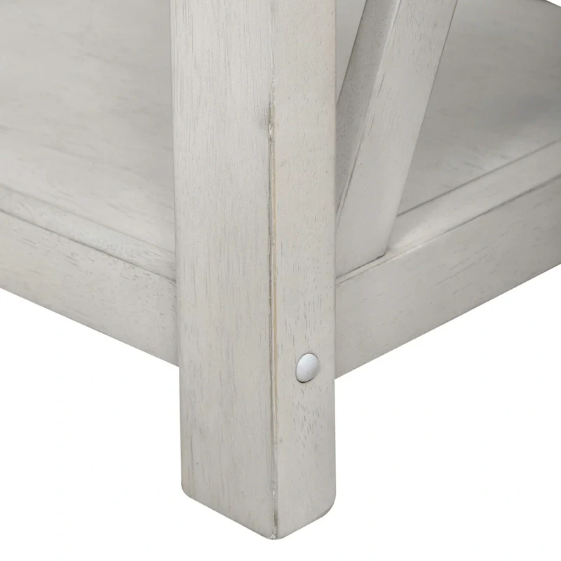 Laurel Bluff Antique White End Table