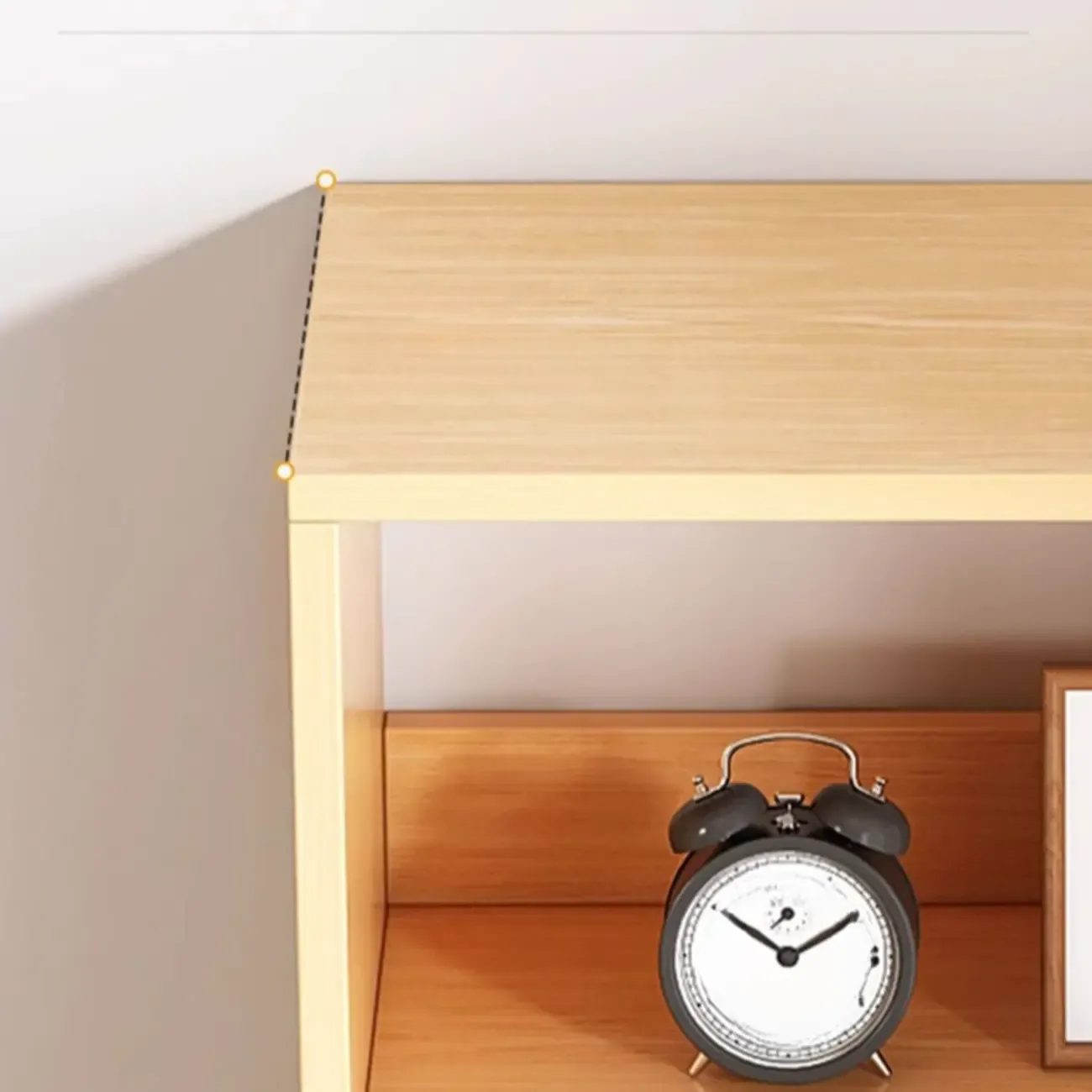 Tall Gray 4-Tier Open Back Wood Bookshelf with Drawer